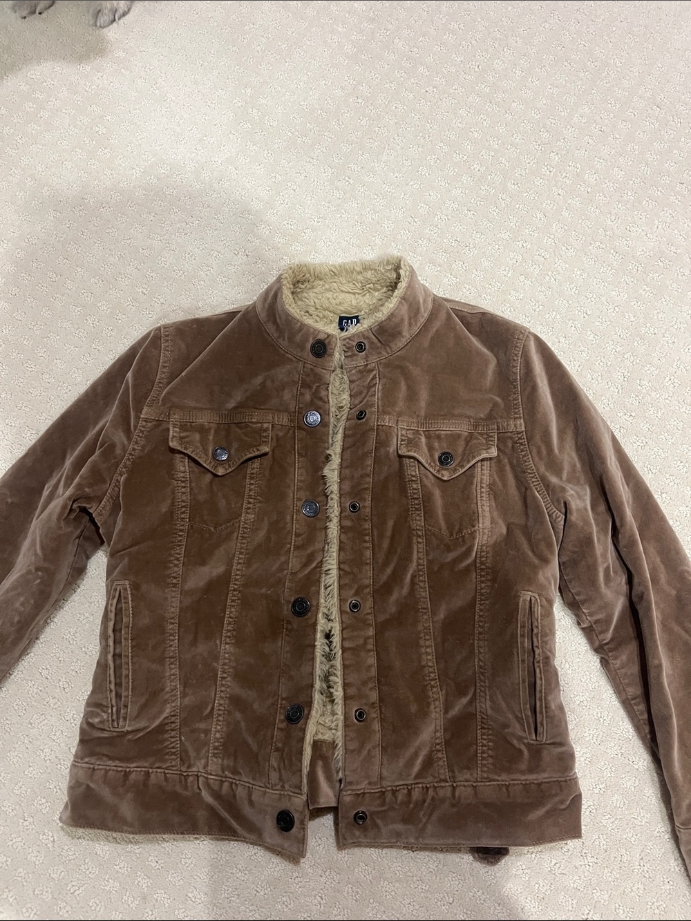 Vintage GAP Brown Velour Sherpa Jacket
